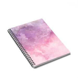Pink Watercolor Spiral Notebook - Ruled Line