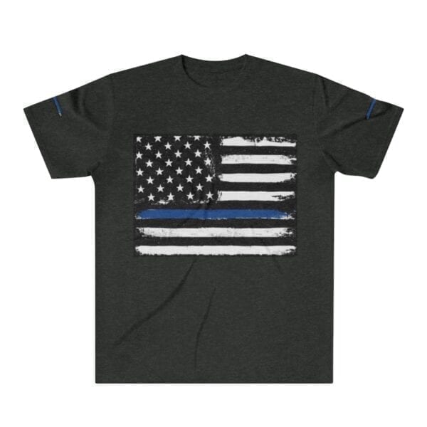 Thin Blue Line Flag Men's Tri-Blend T-Shirt